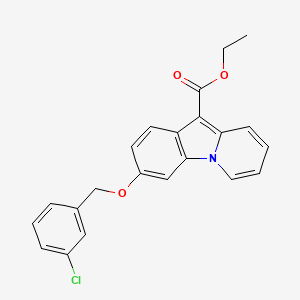 molecular formula C22H18ClNO3 B3149527 Ethyl 3-[(3-chlorobenzyl)oxy]pyrido[1,2-a]indole-10-carboxylate CAS No. 672951-93-8