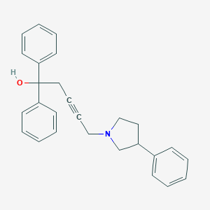molecular formula C27H27NO B314955 1,1-Diphenyl-5-(3-phenylpyrrolidin-1-yl)pent-3-yn-1-ol 