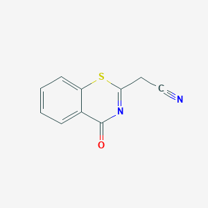 molecular formula C10H6N2OS B3149579 2-(4-oxo-4H-1,3-benzothiazin-2-yl)acetonitrile CAS No. 67433-02-7