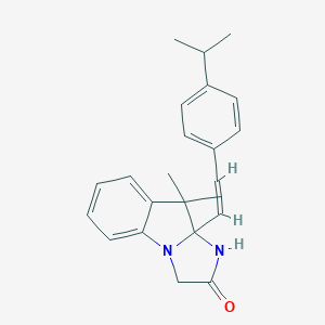 molecular formula C23H26N2O B314962 9a-[2-(4-isopropylphenyl)vinyl]-9,9-dimethyl-9,9a-dihydro-1H-imidazo[1,2-a]indol-2(3H)-one 