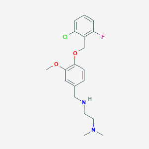 molecular formula C19H24ClFN2O2 B314965 N-{4-[(2-chloro-6-fluorobenzyl)oxy]-3-methoxybenzyl}-N-[2-(dimethylamino)ethyl]amine 