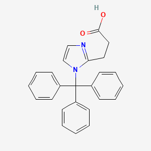 molecular formula C25H22N2O2 B3149652 1-N-Trityl-imidazole-2-ylpropionic acid CAS No. 675602-85-4