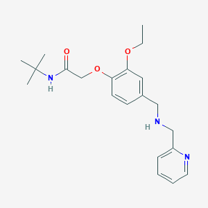 molecular formula C21H29N3O3 B314967 N-(tert-butyl)-2-(2-ethoxy-4-{[(2-pyridinylmethyl)amino]methyl}phenoxy)acetamide 