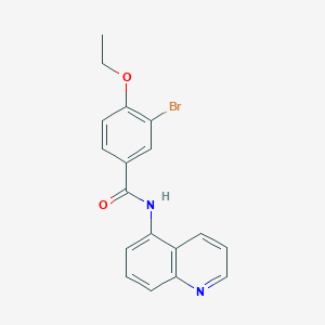 molecular formula C18H15BrN2O2 B314968 3-bromo-4-ethoxy-N-5-quinolinylbenzamide 
