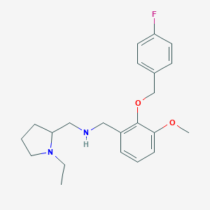 molecular formula C22H29FN2O2 B314972 1-(1-ethylpyrrolidin-2-yl)-N-{2-[(4-fluorobenzyl)oxy]-3-methoxybenzyl}methanamine 