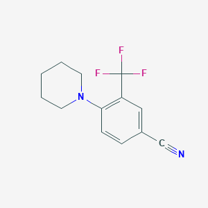 molecular formula C13H13F3N2 B3149738 4-(哌啶-1-基)-3-(三氟甲基)苯甲腈 CAS No. 677704-59-5