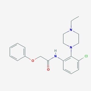 molecular formula C20H24ClN3O2 B314974 N-[3-chloro-2-(4-ethylpiperazin-1-yl)phenyl]-2-phenoxyacetamide 