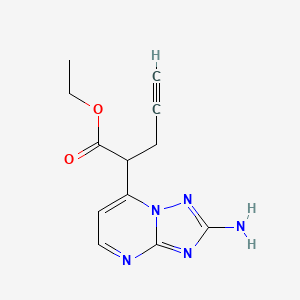 Ethyl 2-(2-amino[1,2,4]triazolo[1,5-a]pyrimidin-7-yl)-4-pentynoate