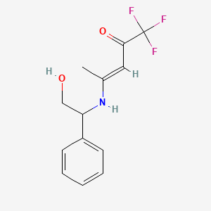 (E)-1,1,1-trifluoro-4-[(2-hydroxy-1-phenylethyl)amino]-3-penten-2-one