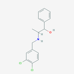 molecular formula C16H17Cl2NO B314985 2-[(3,4-Dichlorobenzyl)amino]-1-phenylpropan-1-ol 