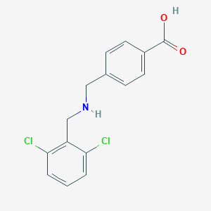 molecular formula C15H13Cl2NO2 B314986 4-{[(2,6-Dichlorobenzyl)amino]methyl}benzoic acid 