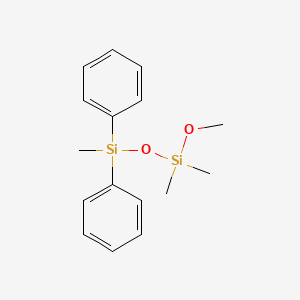 molecular formula C16H22O2Si2 B3149893 Methoxy-dimethyl-[methyl(diphenyl)silyl]oxysilane CAS No. 68083-14-7