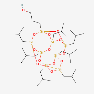 3-[1,5,7,9,11,13,15-Heptakis(2-methylpropyl)-2,4,6,8,10,12,14,16,17,18,19,20-dodecaoxa-1,3,5,7,9,11,13,15-octasilapentacyclo[7.7.1.13,7.15,13.111,15]icosan-3-yl]propan-1-ol