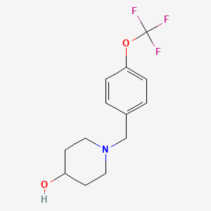 B3149955 1-{[4-(Trifluoromethoxy)phenyl]methyl}piperidin-4-ol CAS No. 681482-00-8