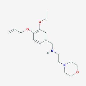 molecular formula C18H28N2O3 B314996 N-[4-(allyloxy)-3-ethoxybenzyl]-N-[2-(4-morpholinyl)ethyl]amine 