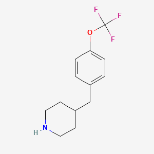 molecular formula C13H16F3NO B3149964 4-(4-Trifluoromethoxybenzyl)piperidine CAS No. 681482-50-8