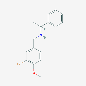 molecular formula C16H18BrNO B314997 N-(3-bromo-4-methoxybenzyl)-N-(1-phenylethyl)amine 