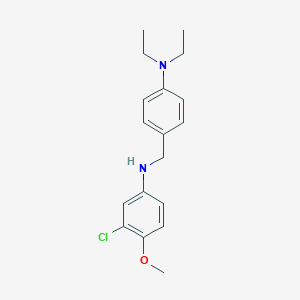 molecular formula C18H23ClN2O B314999 N-{4-[(3-chloro-4-methoxyanilino)methyl]phenyl}-N,N-diethylamine 