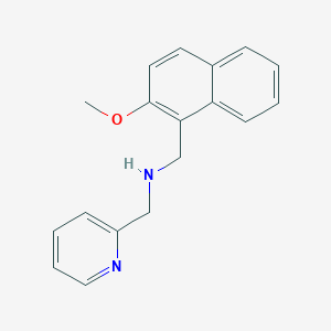 molecular formula C18H18N2O B315005 N-[(2-methoxy-1-naphthalenyl)methyl]-1-(2-pyridinyl)methanamine 