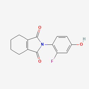 molecular formula C14H12FNO3 B3150050 2-(2-fluoro-4-hydroxyphenyl)-4,5,6,7-tetrahydro-1H-isoindole-1,3(2H)-dione CAS No. 68285-84-7