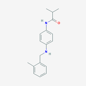 molecular formula C18H22N2O B315006 2-methyl-N-{4-[(2-methylbenzyl)amino]phenyl}propanamide 