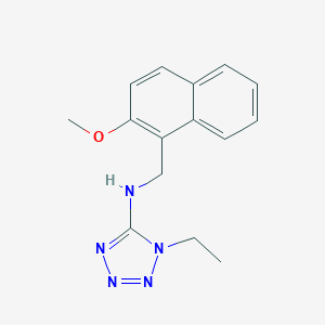 molecular formula C15H17N5O B315012 1-ethyl-N-[(2-methoxy-1-naphthyl)methyl]-1H-tetrazol-5-amine 