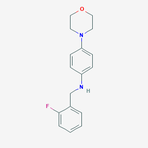 molecular formula C17H19FN2O B315015 N-(2-fluorobenzyl)-4-(morpholin-4-yl)aniline 