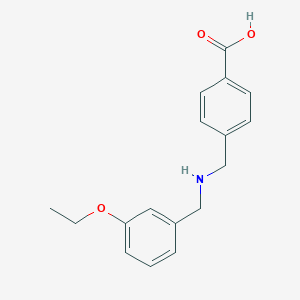 molecular formula C17H19NO3 B315016 4-{[(3-Ethoxybenzyl)amino]methyl}benzoic acid 