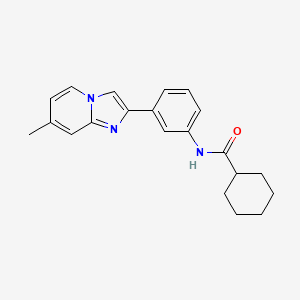 molecular formula C21H23N3O B3150183 N-(3-{7-methylimidazo[1,2-a]pyridin-2-yl}phenyl)cyclohexanecarboxamide CAS No. 685107-84-0