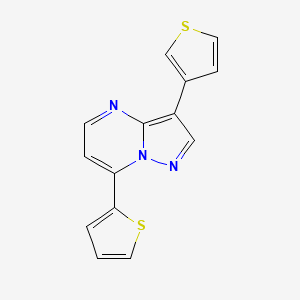 molecular formula C14H9N3S2 B3150195 7-(2-Thienyl)-3-(3-thienyl)pyrazolo[1,5-a]pyrimidine CAS No. 685108-23-0