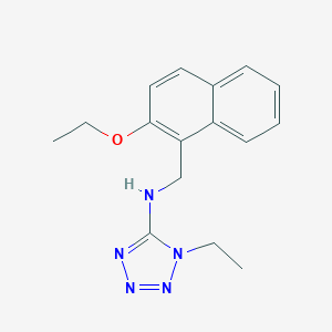 molecular formula C16H19N5O B315020 N-[(2-ethoxynaphthalen-1-yl)methyl]-1-ethyltetrazol-5-amine 