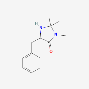 molecular formula C13H18N2O B3150228 4-Benzyl-1,2,2-trimethylimidazolidine-5-one CAS No. 685128-77-2