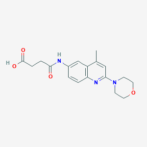 molecular formula C18H21N3O4 B3150242 4-[(4-Methyl-2-morpholin-4-ylquinolin-6-yl)amino]-4-oxobutanoic acid CAS No. 685521-81-7