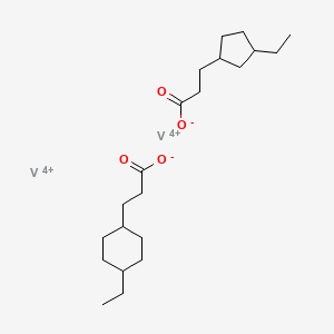molecular formula C21H36O4V2+6 B3150249 3-(4-乙基环己基)丙酸酯；3-(3-乙基环戊基)丙酸酯；钒(4+) CAS No. 68553-60-6