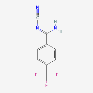 molecular formula C9H6F3N3 B3150260 N-氰基-4-(三氟甲基)苯甲酰胺 CAS No. 685541-39-3