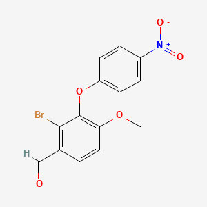 molecular formula C14H10BrNO5 B3150269 2-Bromo-4-methoxy-3-(4-nitrophenoxy)benzaldehyde CAS No. 685873-72-7