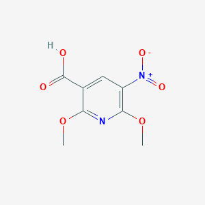 molecular formula C8H8N2O6 B3150277 2,6-二甲氧基-5-硝基吡啶-3-羧酸 CAS No. 685879-38-3