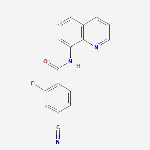 molecular formula C17H10FN3O B315030 4-cyano-2-fluoro-N-(8-quinolinyl)benzamide 