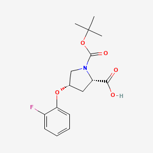 molecular formula C16H20FNO5 B3150324 (2S,4S)-1-(Tert-butoxycarbonyl)-4-(2-fluoro-phenoxy)-2-pyrrolidinecarboxylic acid CAS No. 686766-52-9