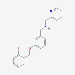 molecular formula C20H19FN2O B315034 N-{3-[(2-fluorobenzyl)oxy]benzyl}-N-(2-pyridinylmethyl)amine 