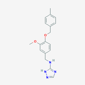 molecular formula C18H20N4O2 B315036 N-{3-methoxy-4-[(4-methylbenzyl)oxy]benzyl}-N-(1H-1,2,4-triazol-3-yl)amine 