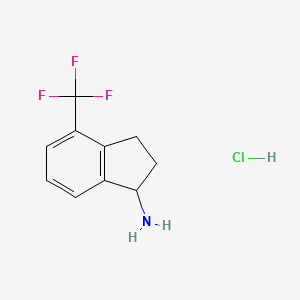 molecular formula C10H11ClF3N B3150367 4-(Trifluoromethyl)-2,3-dihydro-1h-inden-1-amine hydrochloride CAS No. 68755-44-2