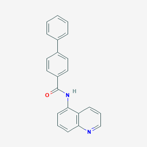 molecular formula C22H16N2O B315037 N-(5-quinolinyl)[1,1'-biphenyl]-4-carboxamide 