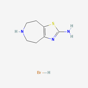 molecular formula C7H12BrN3S B3150393 5,6,7,8-Tetrahydro-4H-thiazolo-[4,5-d]-azepin-2-ylamine hydrobromide CAS No. 688020-78-2