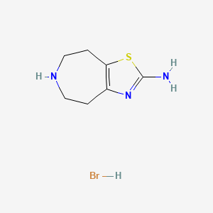 molecular formula C7H12BrN3S B3150393 5,6,7,8-四氢-4H-噻唑并[4,5-d]-氮杂环-2-胺氢溴酸盐 CAS No. 688020-78-2