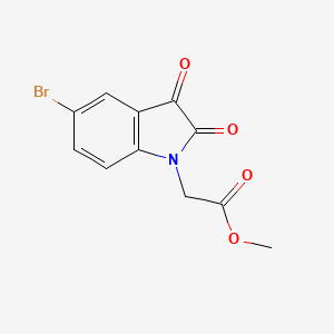 molecular formula C11H8BrNO4 B3150400 methyl (5-bromo-2,3-dioxo-2,3-dihydro-1H-indol-1-yl)acetate CAS No. 688038-79-1