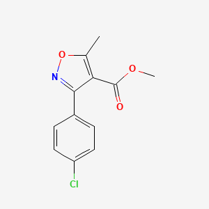 molecular formula C12H10ClNO3 B3150412 3-(4-氯苯基)-5-甲基异噁唑-4-羧酸甲酯 CAS No. 68870-58-6