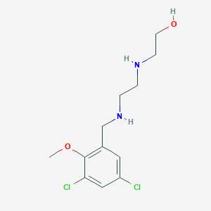 molecular formula C12H18Cl2N2O2 B315043 2-({2-[(3,5-Dichloro-2-methoxybenzyl)amino]ethyl}amino)ethanol 