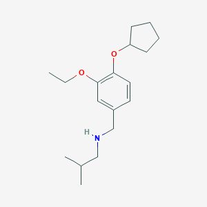 molecular formula C18H29NO2 B315045 N-[4-(cyclopentyloxy)-3-ethoxybenzyl]-N-isobutylamine 