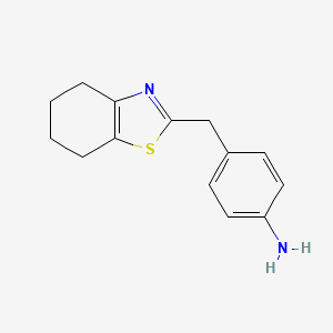 molecular formula C14H16N2S B3150466 4-(4,5,6,7-Tetrahydro-1,3-benzothiazol-2-ylmethyl)aniline CAS No. 689251-75-0
